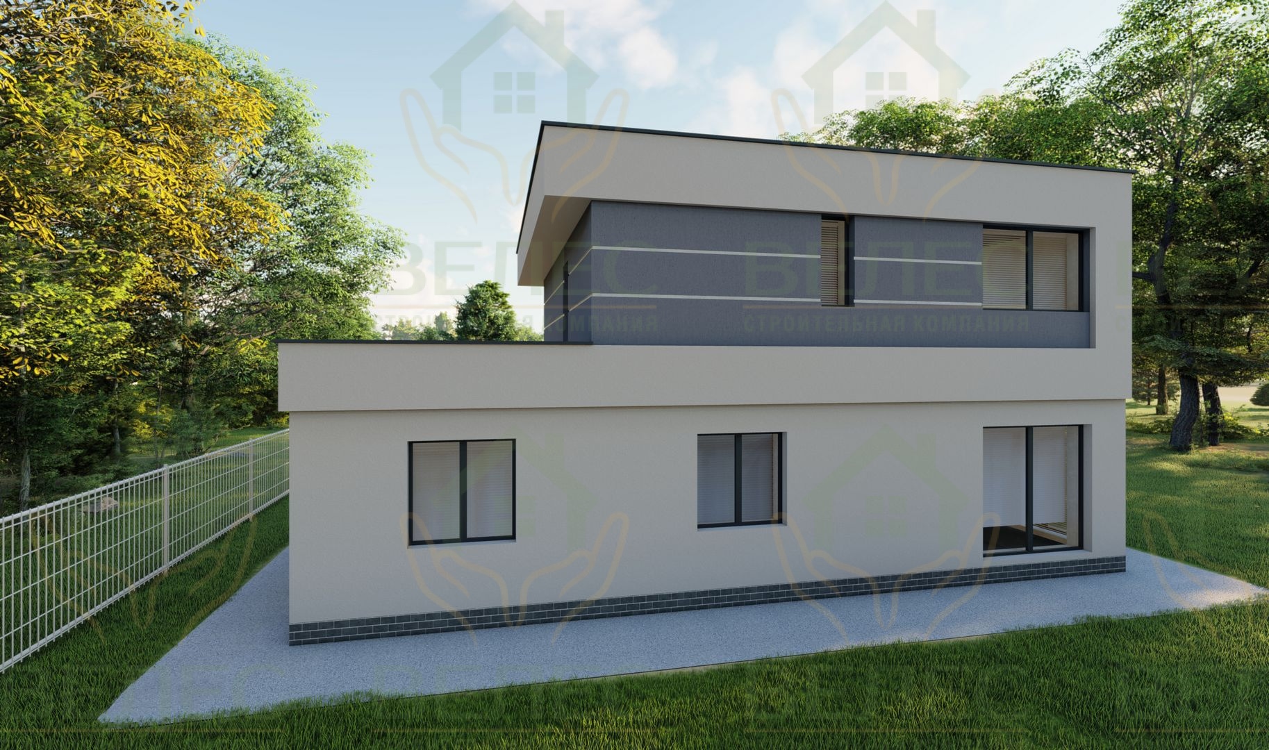 Проект современного двухэтажного дома "Максим"