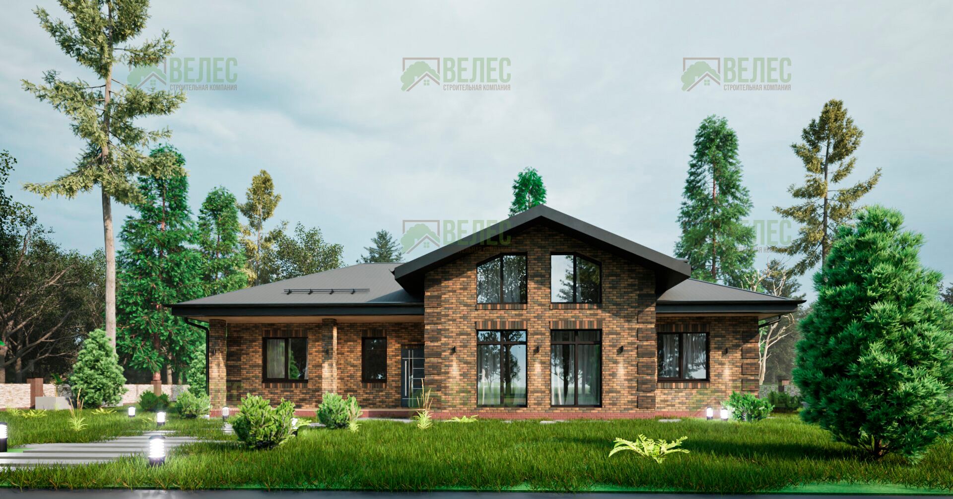 Проект одноэтажного дома "Veles-157"