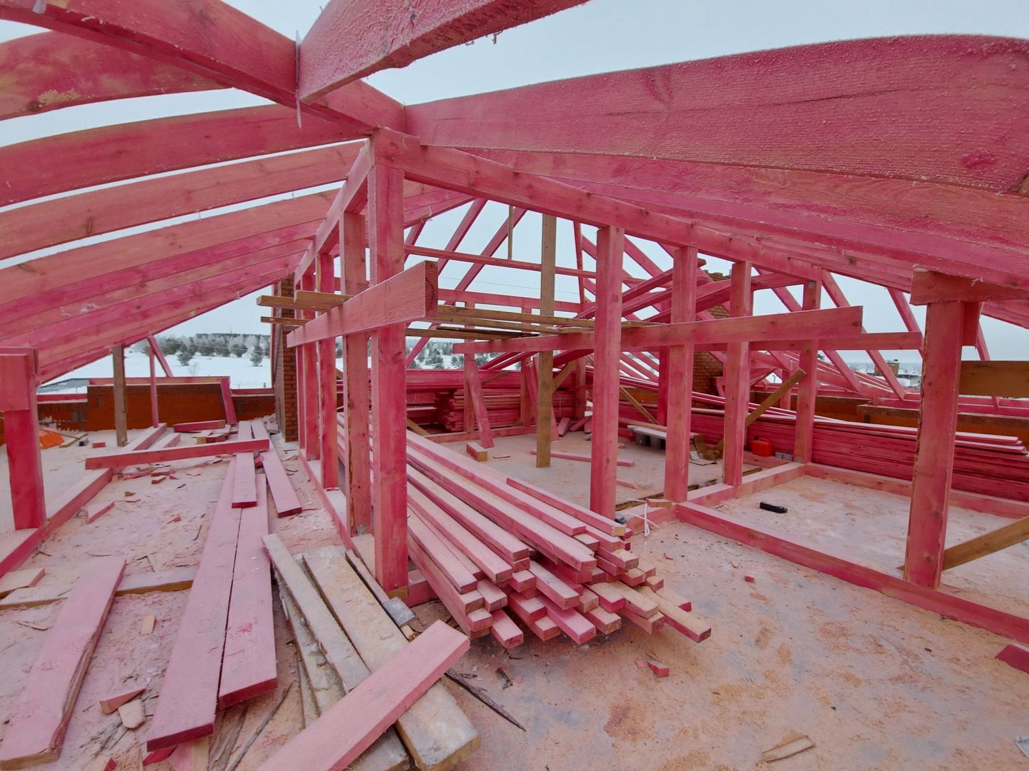 Строительство крыши