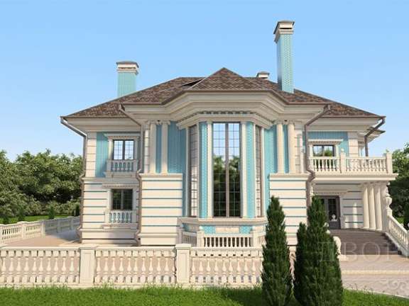 Проект кирпичного дома с архитект. декором
